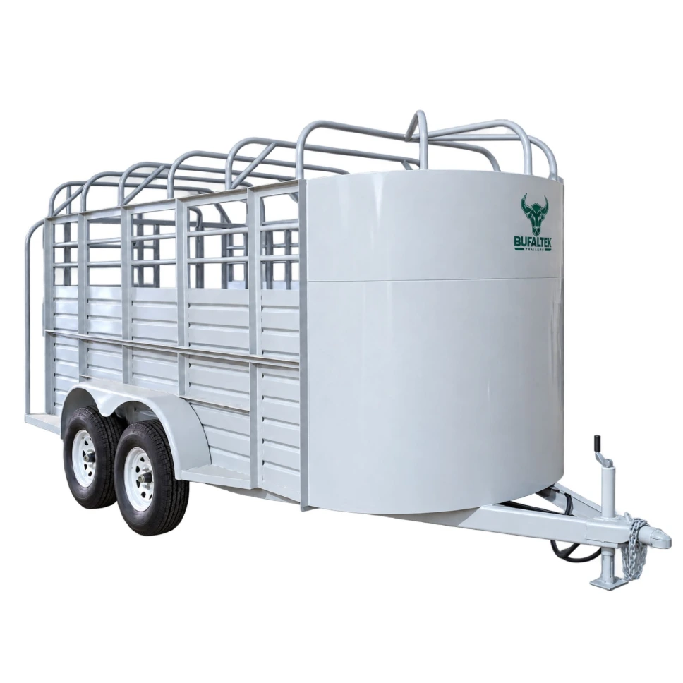 Remolque Ganadero Blanco 3000 KG / Duela de plástico